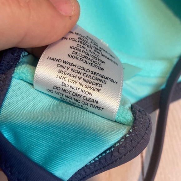 Shade Shop Navy & White T Back Bikini Top - Picture 7 of 7